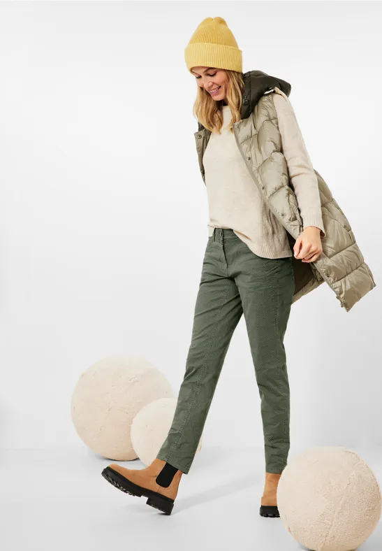 Loose-fit broek dark salvia green