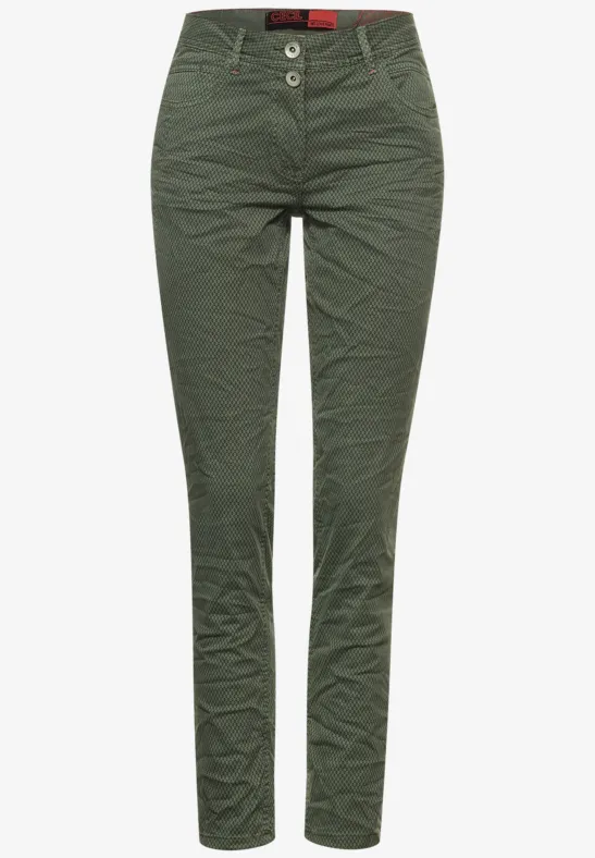 Loose-fit broek dark salvia green