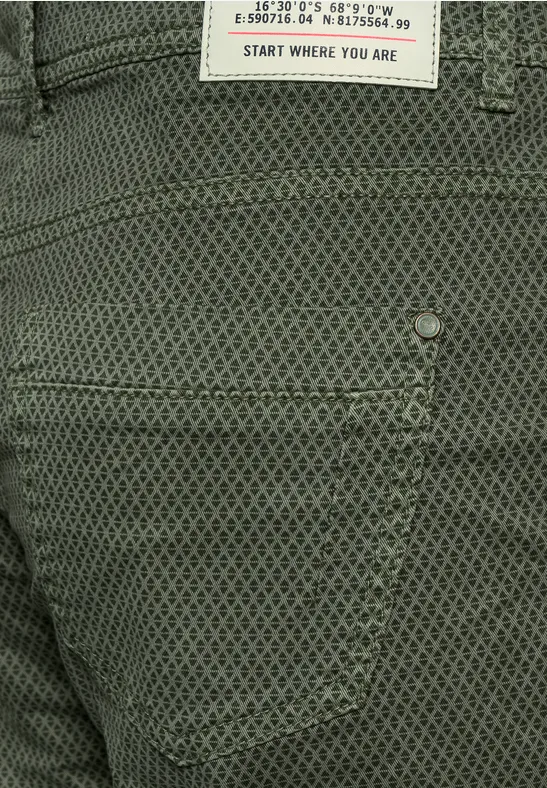 Loose-fit broek dark salvia green