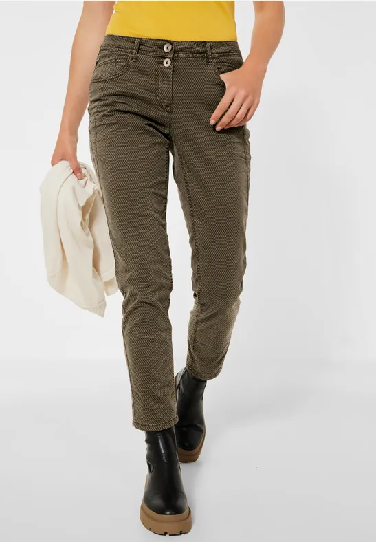 Loose-fit broek deep bark brown