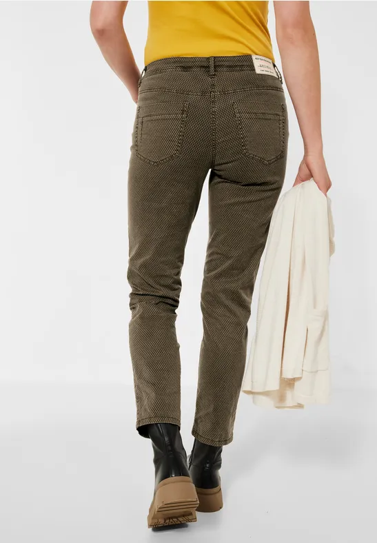 Loose-fit broek deep bark brown