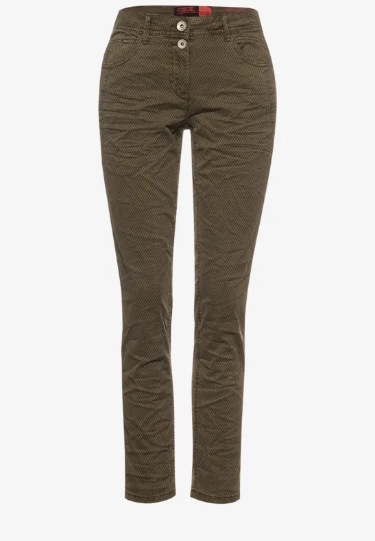 Loose-fit broek deep bark brown