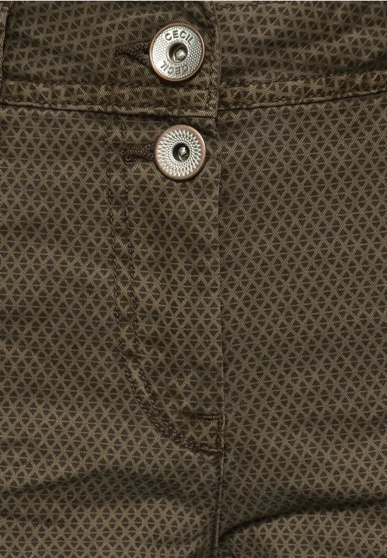 Loose-fit broek deep bark brown