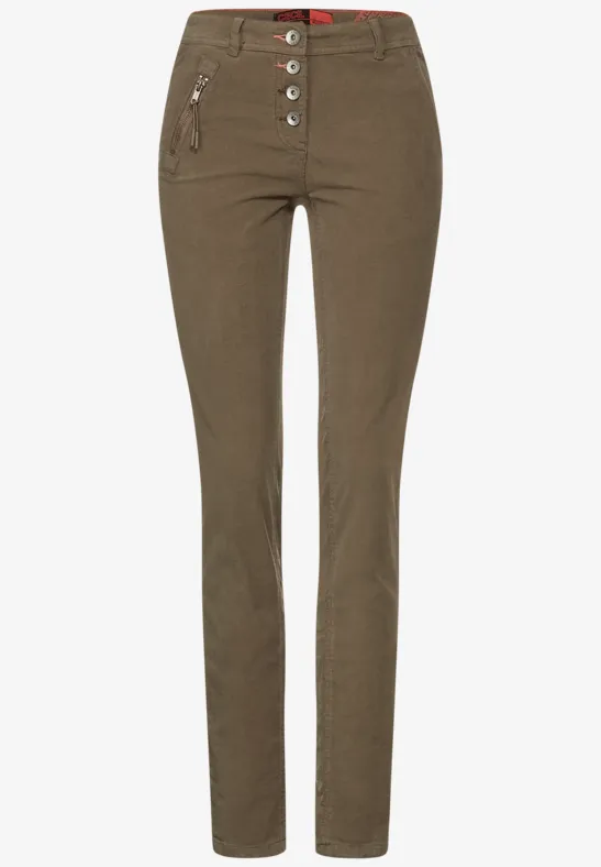 Pantalon en velours côtelé loose fit deep bark brown