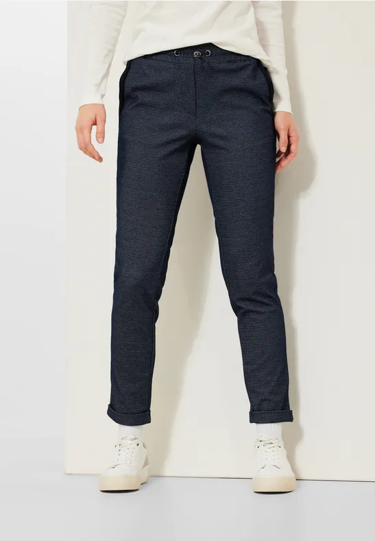 Casual-fit broek night sky blue