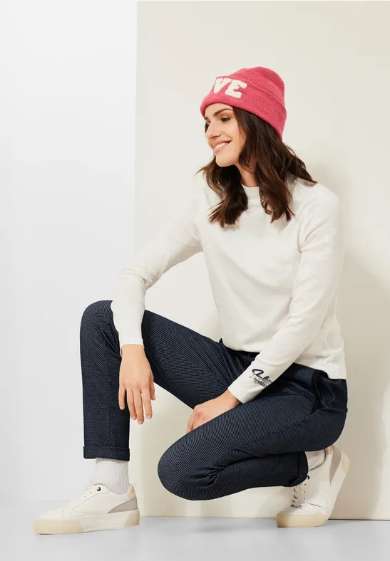 Casual-fit broek night sky blue