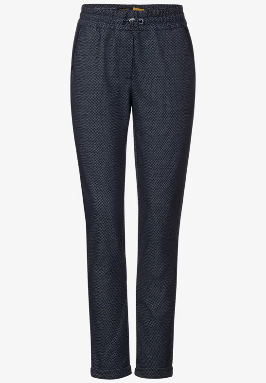 Casual-fit broek night sky blue