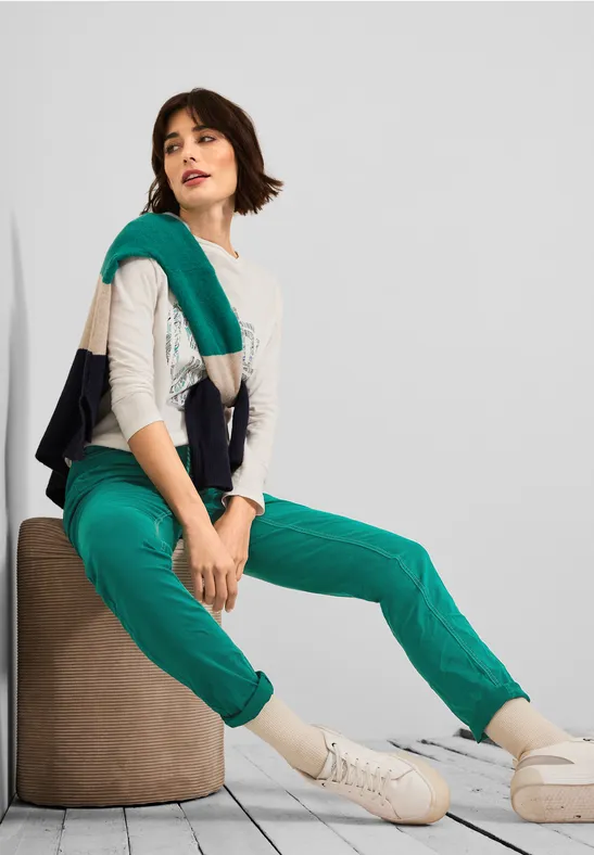 Pantalon coupe slim deep smaragd green