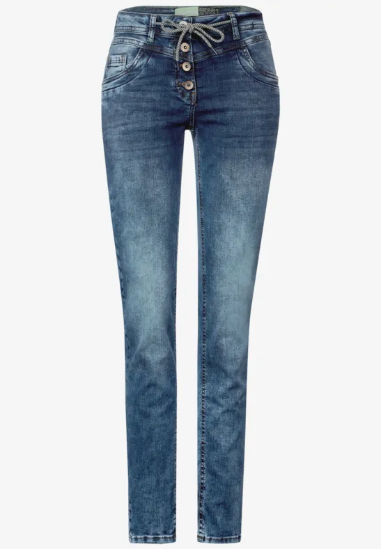 Loose Fit Jeans mid blue wash with tinting