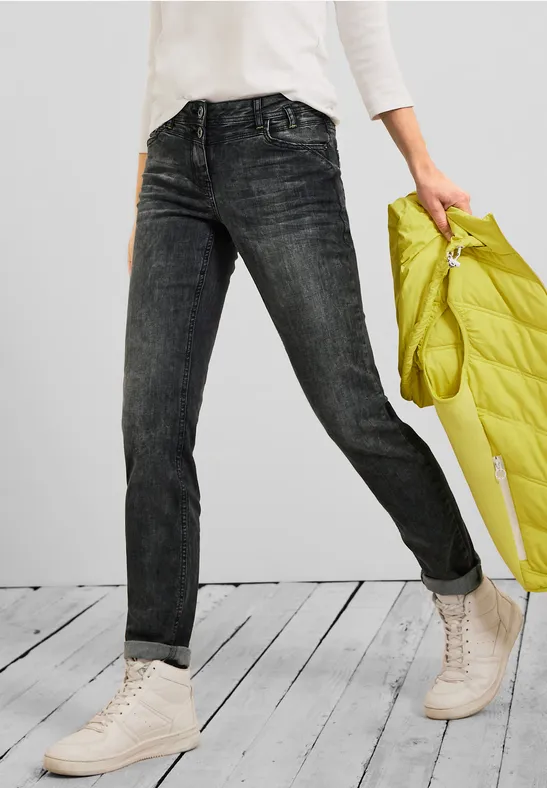 Loose Fit Jeans black used wash