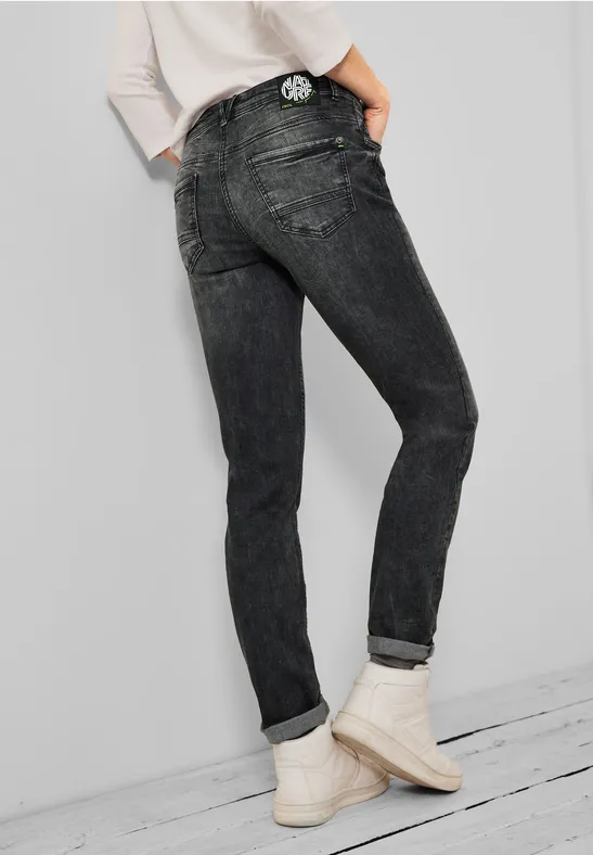 Loose Fit Jeans black used wash
