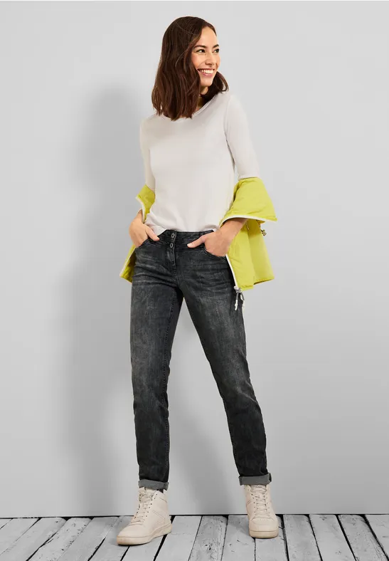 Loose Fit Jeans black used wash