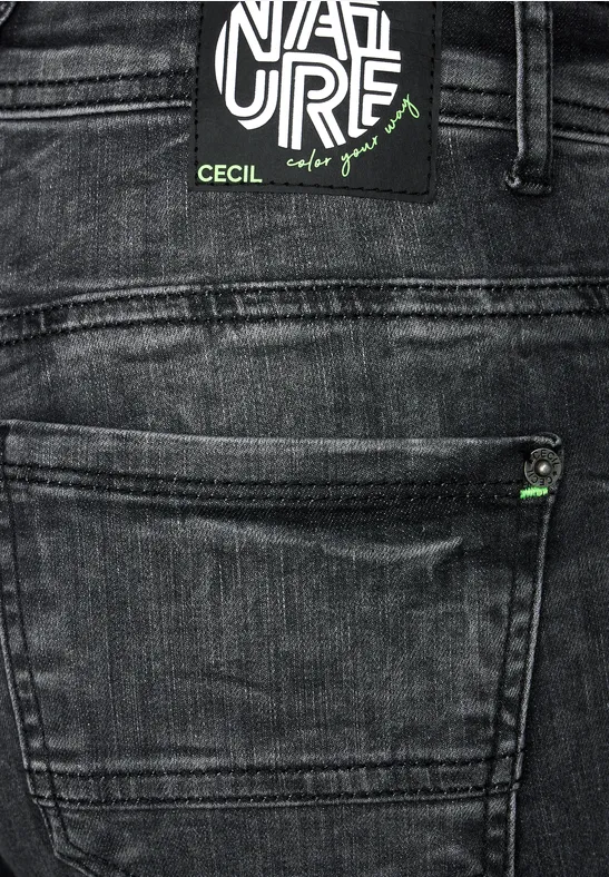 Loose Fit Jeans black used wash