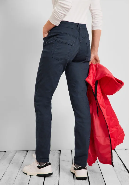 Pantalon loose fit enduit night sky blue