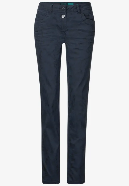 Pantalon loose fit enduit night sky blue