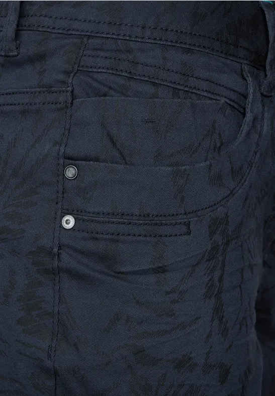 Pantalon loose fit enduit night sky blue