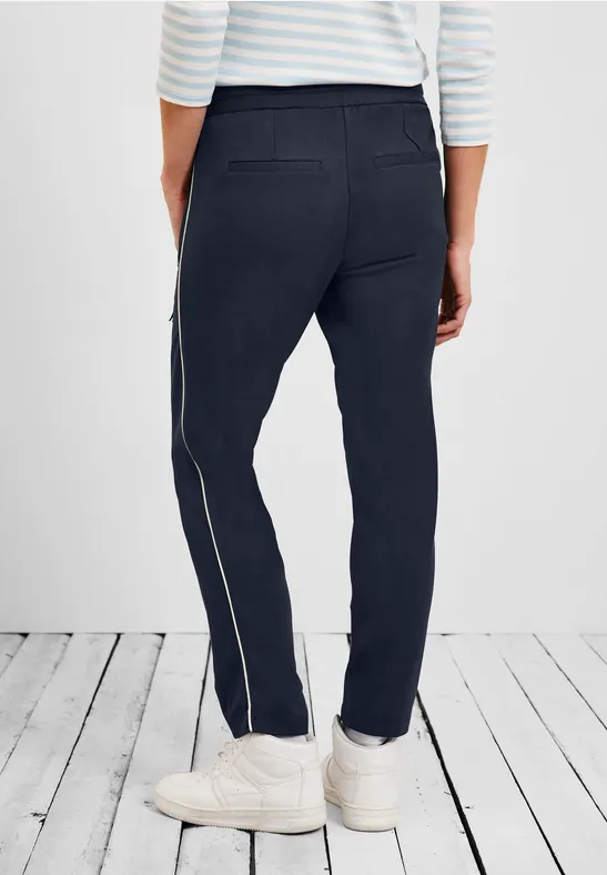 Casual Fit Hose mit Zipper deep blue