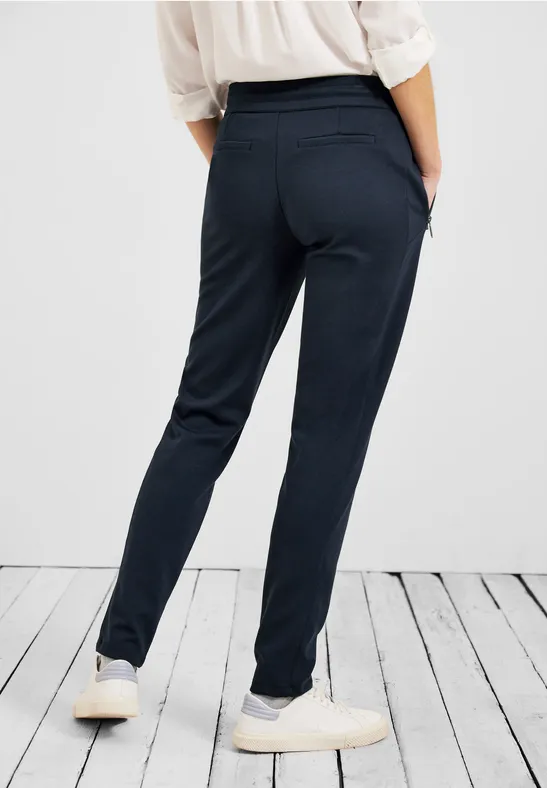 Casual fit broek in joggingstijl deep blue