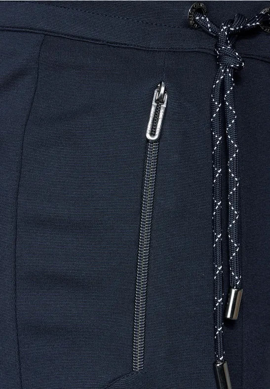 Casual fit broek in joggingstijl deep blue