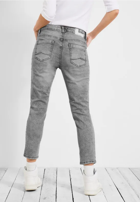 Jean coupe slim longueur 7/8 grey washed