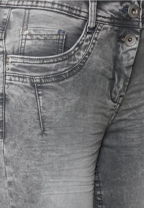 Jean coupe slim longueur 7/8 grey washed