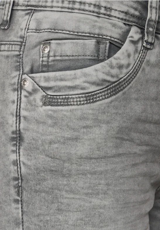 Slim Fit Jeans in Grau grey washed
