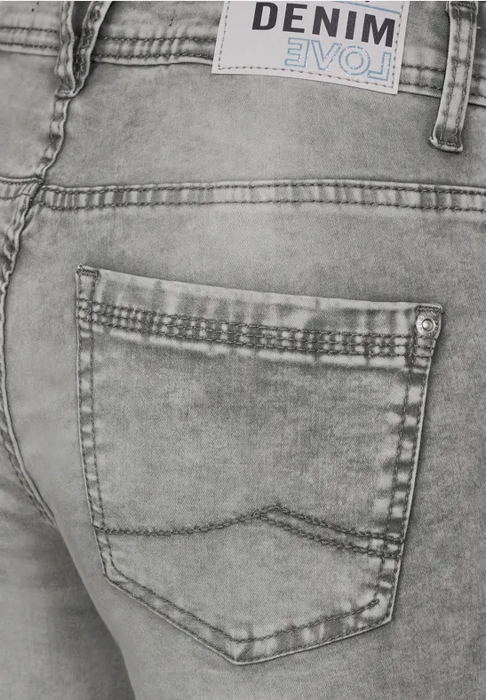 Slim Fit Jeans in Grau grey washed