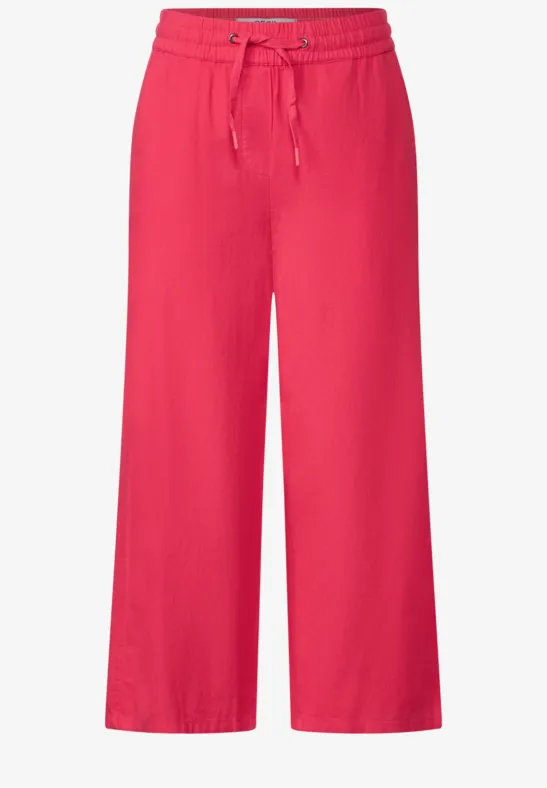 Leinenmix Loose Fit Hose strawberry red