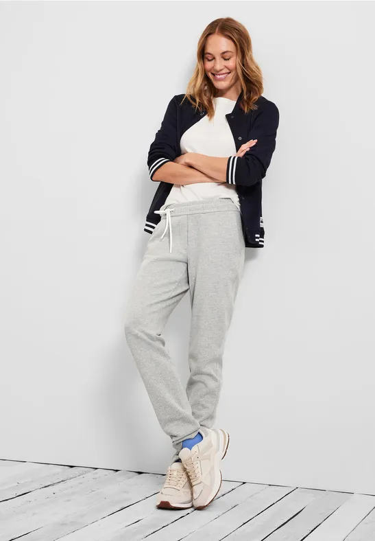 Casual fit broek real grey melange