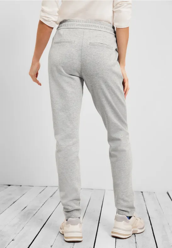 Casual fit broek real grey melange