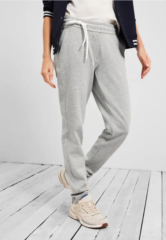 Casual fit broek real grey melange