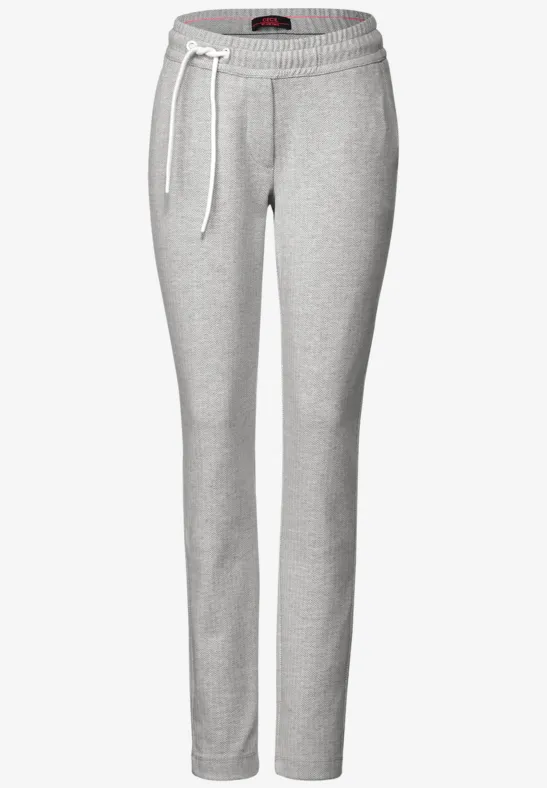 Casual fit broek real grey melange