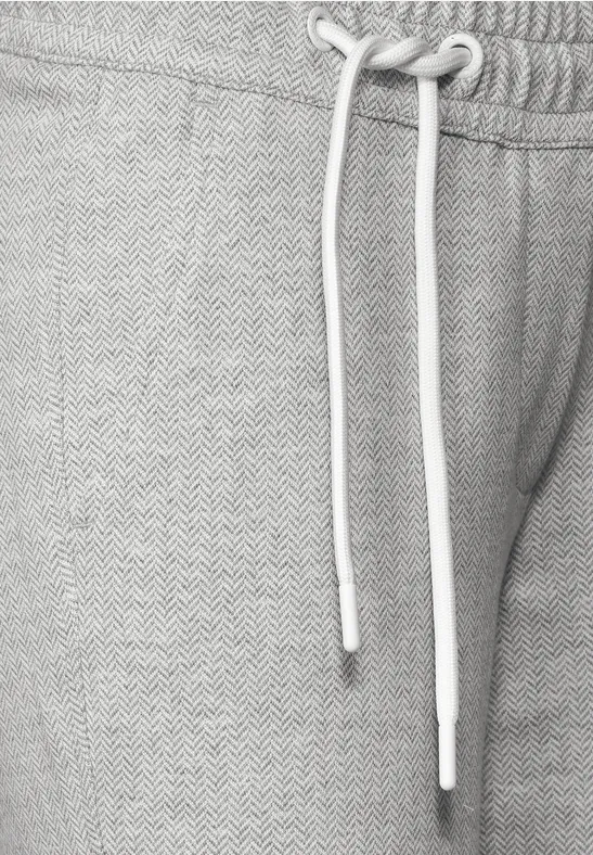 Casual fit broek real grey melange