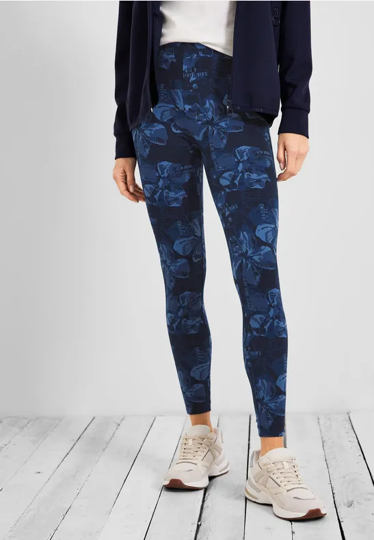 Legging avec imprimé all-over deep blue