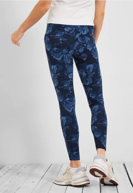 Legging avec imprimé all-over deep blue