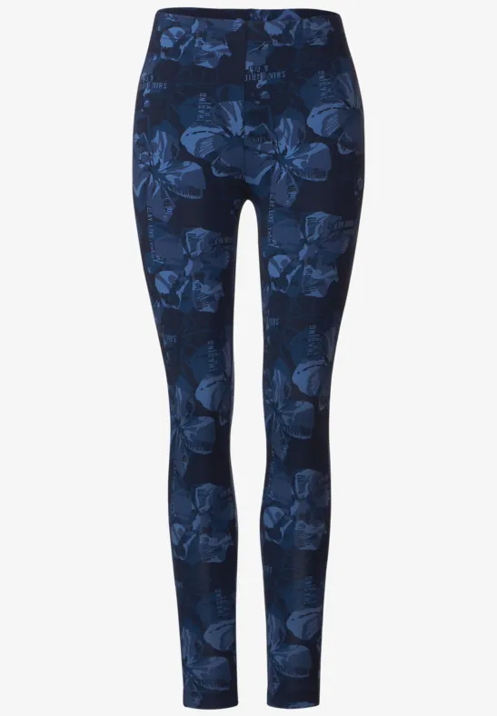 Legging avec imprimé all-over deep blue