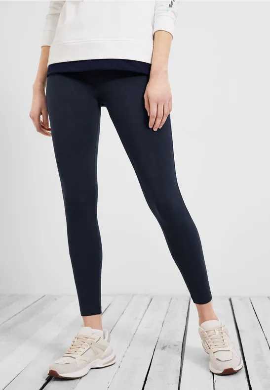 Leggings in Unifarbe deep blue