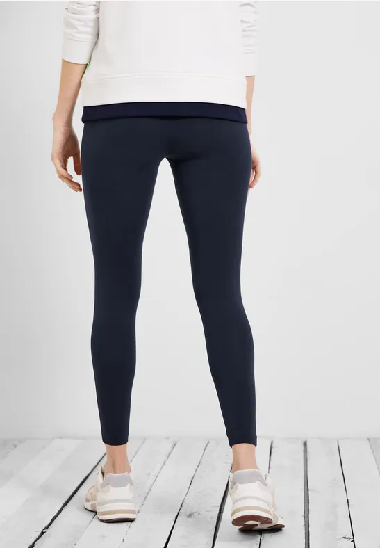 Leggings in Unifarbe deep blue