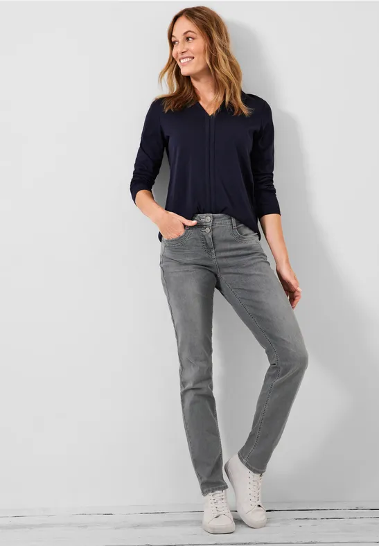 Loose Fit Jeans Mid grey used wash