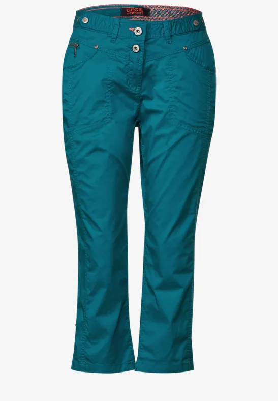 Pantalon casual fit 3/4 nocturnal aqua blue