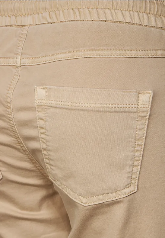 Casual Fit Hose mit Stretch authentic beige