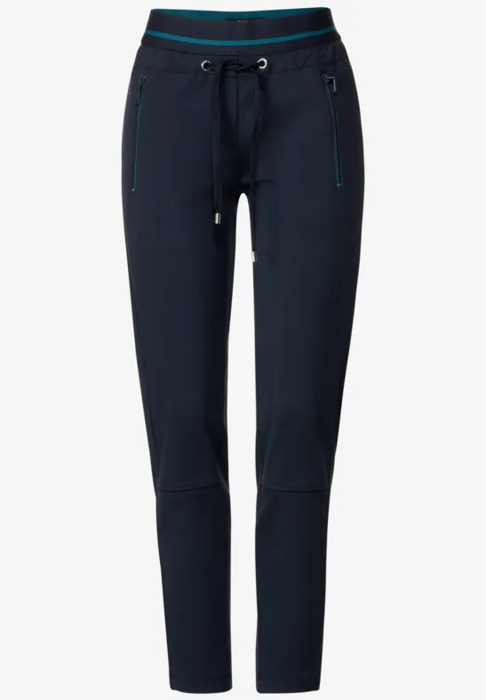 Casual Fit Hose mit Stretch deep blue