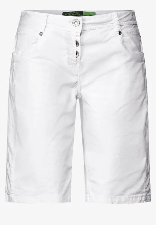 Loose Fit Stretch Shorts White