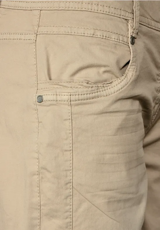 Loose Fit Stretch Shorts soft sand beige