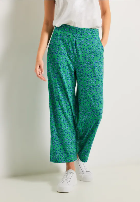 Casual fit broek met print fresh green