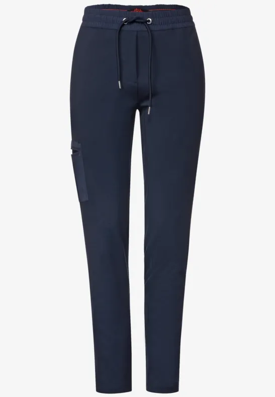 Pantalon en jersey coupe classique deep blue