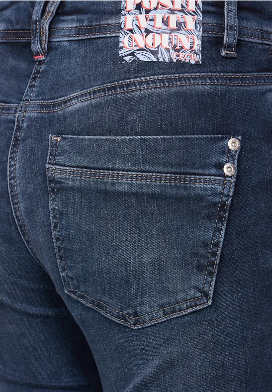 Slim Fit Jeans mit Stretch dark blue wash