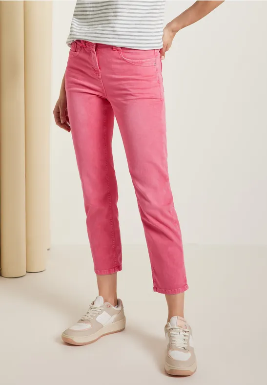 Slim fit coloured jeans strawberry red