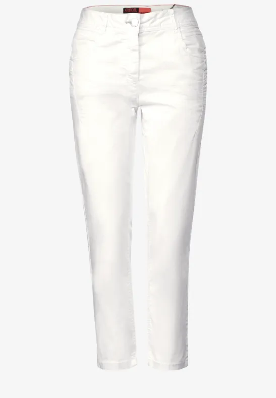 Loose Fit Hose mit Stretch vanilla white