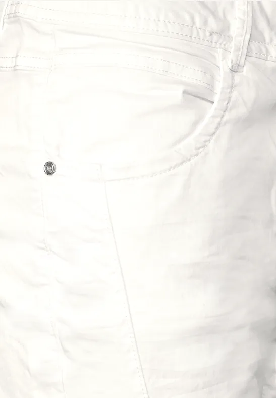 Loose Fit Hose mit Stretch vanilla white